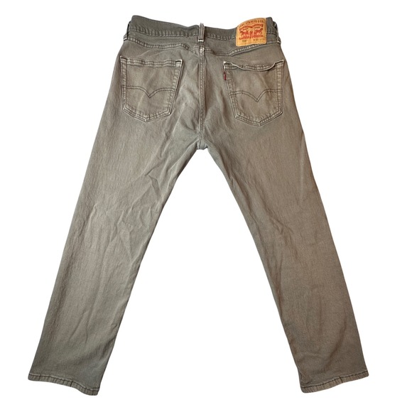 Levi's 505 Regular Fit Jeans Mens 32x30 (32x27.5) Olive Green Denim Faded Pants